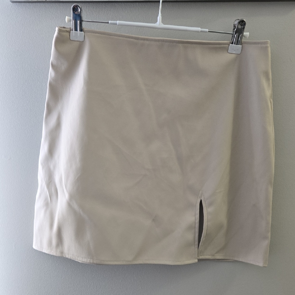 Wet Seal Cream Mini Skirt